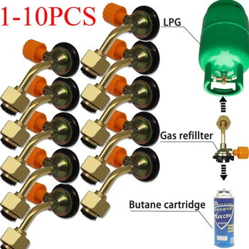 1-10PCS גז בוטאן גליל המיכל מילוי מחבר מתאם קלטת מיכל אוויר שסתום קשר ישיר משולב כיריים גז מתאם