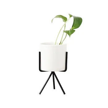 1 PC בסגנון נורדי קרמיקה ברזל אמנות אגרטל מינימליזם אגרטלי פרחים ירוק הצמח לעציץ קפה קפה קישוט הבית