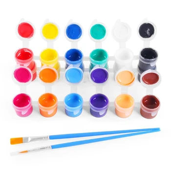 12 צבעים צבעי אקריליק עם 2 Brushs DIY גרפיטי פיגמנט להגדיר עבור ציור שמן ערכת הצבעים