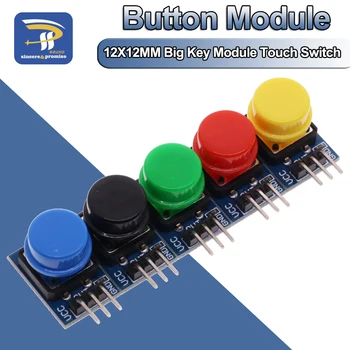 12X12MM גדול מפתח מודול לחצן מגע קל לעבור 3P ממשק עם כובע גבוה דיגיטלי רמת הפלט עבור Arduino Pi פטל