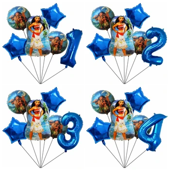 1Set דיסני-מונה רדיד בלונים כחול-מונה נושא יום הולדת קישוטים למסיבת מקלחת תינוק עיצוב הילדים למסיבה בלון אוויר Globos
