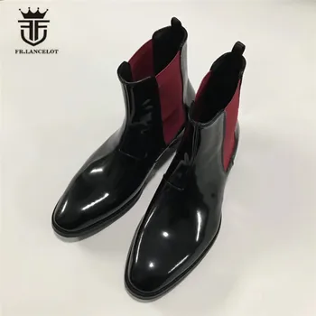 2019 אביב מעצב חדש מותאם אישית מעור להחליק על מחודד בוהן מגפי צ ' לסי דק אלגנטי אדם נעליים