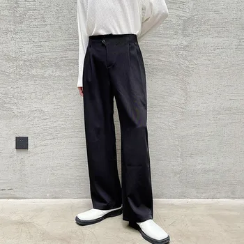 2023Harajuku קוריאנית אלסטי המותניים של המכנסיים חליפת גברים אופנה אופנת רחוב משוחרר מזדמן ישר מכנסיים זכר מכנסיים ארוכים s