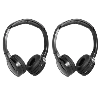 4Pack IR אוזניות אלחוטיות עבור נגן DVD לרכב משענת ראש וידאו,על-אינפרא אדום אוזן אוזניות אוזניות אוניברסליות (שחור)