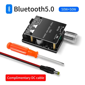502L Bluetooth מגבר כוח לוח 5.0 אודיו סטריאו מקלט כפול ערוצי אודיו דיגיטלי מגבר מודול עבור רמקולים DIY