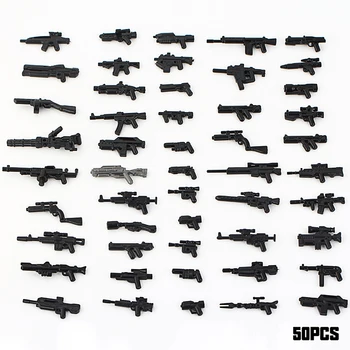 50pcs/lot כוכב הסרט אקדח נשק באביזרים העיר אבני הבניין צעצוע לילדים ילד חינוך מונטסורי צעצוע DIY