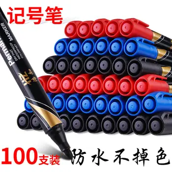 5pcs Inkable עט סימון לוגיסטיקה שאינו ניתן למחיקה קיבולת גדולה עט עמיד למים משלוח אקספרס רק על בסיס שמן שחור כחול אדום
