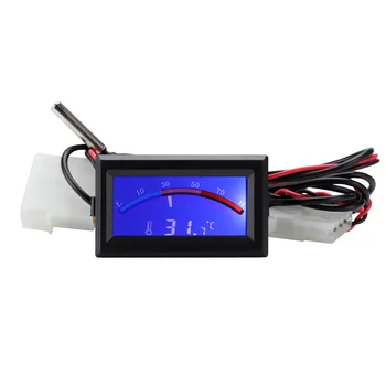 5V LCD מצביע מדחום דיגיטלי המכונית מים מד טמפרטורה מד C/F הלאומית חיישן עבור תיק למחשב מיזוג אוויר דוודים