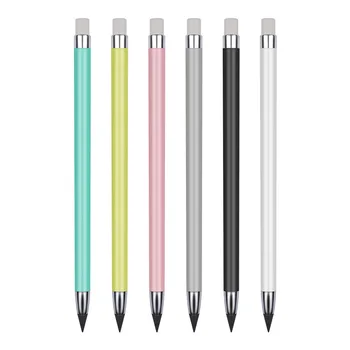 6Pc צבע נצחי עיפרון הליבה ללבוש עמידים לא קל לשבור עפרונות ציוד משרדי נייד להחלפה עט
