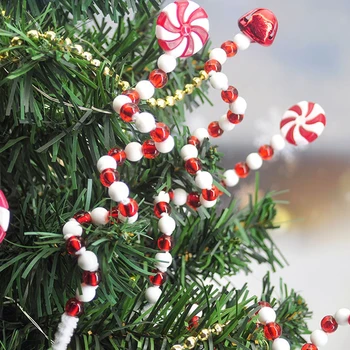 6Pcs סוכריות חג המולד תפאורה סוכריות על מקל עיצוב הבית מתנות חג מולד שמח ספקי צד פעמונים Lollipop תליוני עץ חג המולד קישוטים
