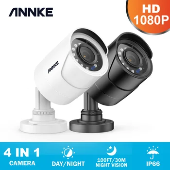 ANNKE 1080P, מצלמות 4-in-1 TVI צבע מלא ראיית לילה כדור אבטחה מצלמה 2MP ברור IR מצלמות מעקב במעגל סגור מצלמת אבטחה