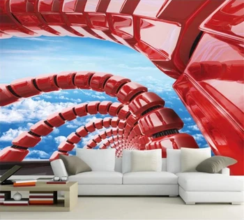 beibehang טפט מותאם אישית ציור קיר באיכות גבוהה אופנה מודרנית 3D טלוויזיה גיאומטרית רקע קיר הסלון קישוט חדר השינה הציור