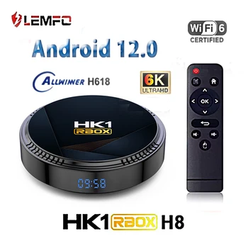 LEMFO HK1 RBOX H8-Smart TV Box Android 12 הטלוויזיה Box Allwinner H618 WIFI 6 6 אלף HDR AV1 להגדיר דף תיבת הדואר-G31 MP2