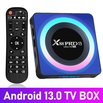 LEMFO חדש X88Pro 13 Smart TV Box Android 13 RK3528 WIFI 6 תמיכה 8K Bluetooth 5.0 Set Top Box אנדרואיד 13.0 32G 64G Media Player