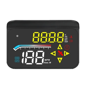 M17 GPS HUD Head-Up Display אוניברסלי דיגיטלי אזעקה תזכורת מד מהירות אלקטרוניקה לרכב אביזר בהבחנה גבוהה