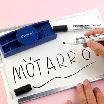 MOTARRO 2Pcs לוח עט עם המחק על המורה לתלמיד בכיתה המשרד יבש לנגב שחור ציוד משרדי