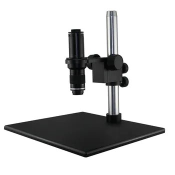 OPTO איכות גבוהה חמה מכירת צבע שחור 0.7 X-5.0 X זום המטרה אלומיניום עמוד עם מחזיק עדשה מיקרוסקופ