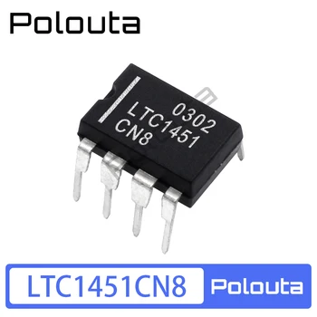 Polouta LTC1451CN8 LTC1451CN דיפ-8 12-bit Rail-to-rail Micropower DAC אקוסטית רכיבים ערכות Arduino Nano מעגל משולב