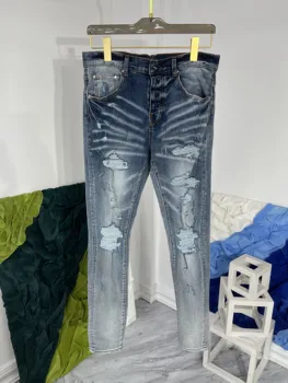 Q04710 אופנה ג ' ינס של גברים 2023 המסלול יוקרה מותג מפורסם עיצוב אירופאי סגנון המפלגה בגדי גברים