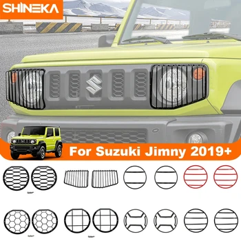 SHINEKA המנורה מכסי ברזל המכונית קדמי פנס מנורת קישוט מכסה על סוזוקי ג ' ימיני 2019 2020 2021 2022 2023 החיצוני אביזרים