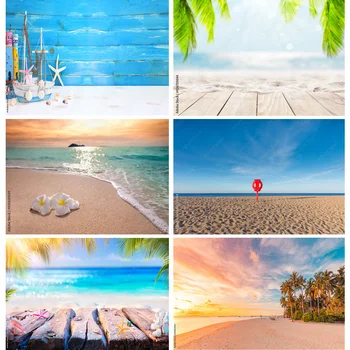 SHUOZHIKE טרופי ים חוף כפות עץ צילום רקע עם הנוף הטבעי תמונה תפאורות Photocall סטודיו צילום HHB 16