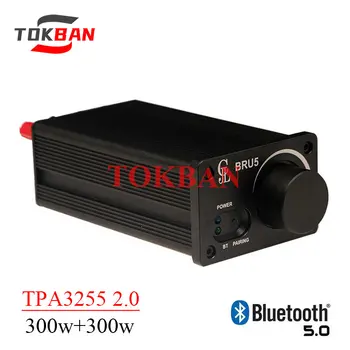 Tokban 300w*2 TPA3255 2 ערוצי סטריאו מגבר דיגיטלי מגבר מתח גבוה Bluetooth 5.0 EQ כוונון סאב HIFI מגבר Class D
