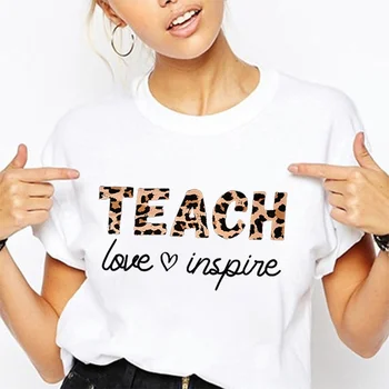 אופנה המורים יום נמר ללמד אהבה השראה להדפיס חולצה הילדה חולצה