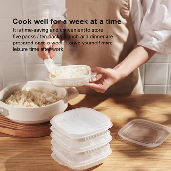 אורז תת אריזה טרי-שמירה על תיבת שיכול להיות קפוא, מחומם במיקרוגל תנור אחסון מזון המכיל קופסא ארוחת צהריים שולחן
