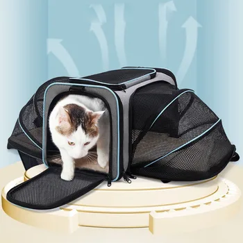 איכות גבוהה נייד חתול תיק נסיעות לנשימה החלל כמוסה להקרבה מחמד נושאת תיק על חתול כלב