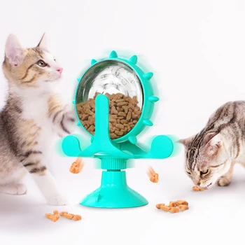 אינטראקטיבי להתייחס דולף צעצוע חתול כלבים קטנים איטי מזין מתקן כלבלב מצחיק Rotatable גלגל לשפר את מנת המשכל חתלתול אביזרים