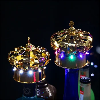 בר הכתר המנורה בקבוק שמפניה LED מהבהבים שרביט מסיבת חתונה עיצוב פלאש מנורה מועדון לילה KTV Vip יין פקק שירות פתיל