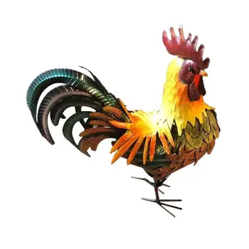 ברזל תרנגול פסל תרנגול גן פסלים & פסלי מתכת עוף Statuse בחצר תרנגולת עוף קישוטים ברזל יצוק תרנגול.