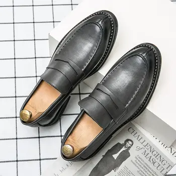 גברים נעלי נעלי אביב קיץ רך להחליק על נעלי גברים Moccas נעליים לנשימה להחליק על הנהיגה גודל נעליים 38~45 A45