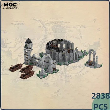 הסרט סדרת Moc אבני הבניין של ימי הביניים העיר העתיקה קיר דגם טכנולוגיה לבנים Castle Street View צעצוע לילדים