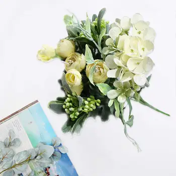 זירת פריסת דמוית משי לקישוט הבית שופע פרחים מלאכותיים הסלון אספקת