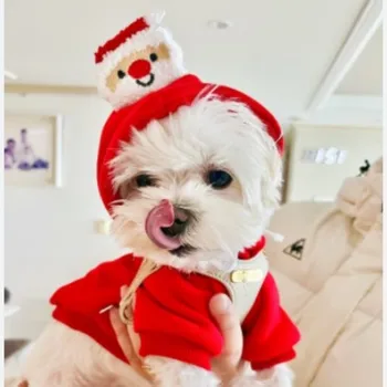 חג המולד כלב בגדי חורף חם כלב המחמד מעיל גור חג המולד בגדים קפוצ ' ונים קטנים בינוניים גור כלבים תלבושת XS-2XL