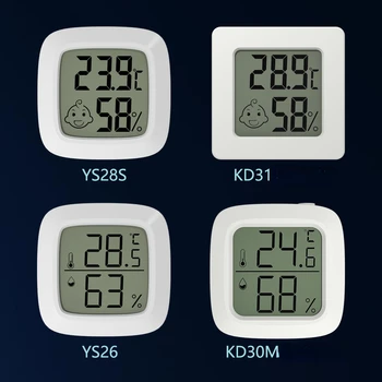 חדש מיני LCD דיגיטלי מד טמפרטורה לחות מקורה טמפרטורה אלקטרונית לחות חיישן מד משק הבית מדחום