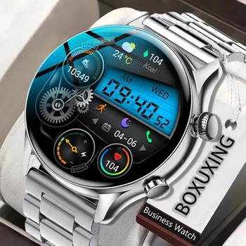 חדש שעון חכם גברים 390*390 המסך יציג תמיד את הזמן NFC Bluetooth שיחה עמיד למים ספורט גברים Smartwatch עבור Xiaomi+קופסא