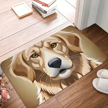 חמוד פלאפי גולדן רטריבר מחמד מאהב כלב דוג ' -slip השטיח לשטיח בסלון שטיח מסדרון עם שטיח ברוכים הבאים תפאורה
