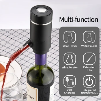 חשמלי יין בקבוק דיספנסר אוטומטי יין Aerator מוזגת נטענת USB מהיר התפכחות וויסקי, יין משאבת בר מסיבת.