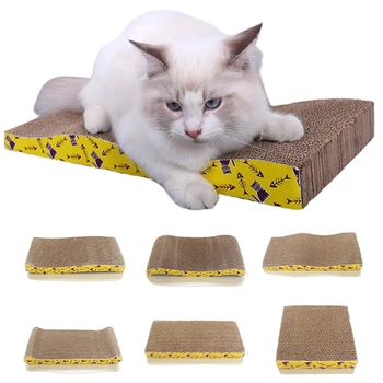 חתול צעצועים לחיות מחמד החתול מגרד לוח קרטון גלי משטח שחיקה ציפורניים אינטראקטיבי מגן על ריהוט חתולים מגרד צעצוע
