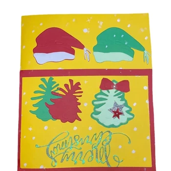 כובע חג המולד חיתוך מתכת מת סטנסיל DIY עיצוב אלבום תמונות אלבום כרטיס נייר תבנית עובש הבלטה מלאכה קישוט