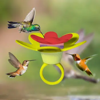 כף יד טבעת קישוט הגן ציפור תלויה מזין Humming ציפור מזין האכלה יציאות ציפור מים מזין ציפור מזינים