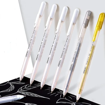 מארלי סמן העט הלבן להדגיש את העט ביד צייר קומיקס שרטוט העט הספר למשרד ציוד אמנות אמן סימן עט צבען