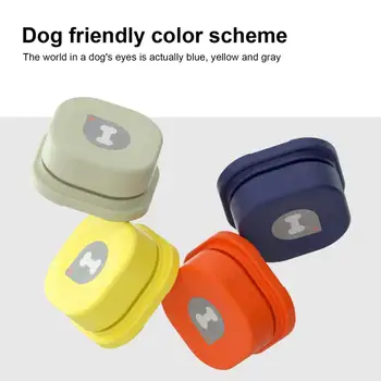 מחמד כפתור צעצוע פלסטיק לצריבה כלב מדבר כפתור צעצוע אחד-לחץ עם מדבקה מחמד תקשורת צעצוע אביזרים לחיות מחמד