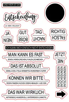 מילים גרמניות שקוף ברור בולים עבור DIY עיצוב אלבומים/קבלת הכרטיס/ילדים כיף חג המולד קישוט אספקה A011