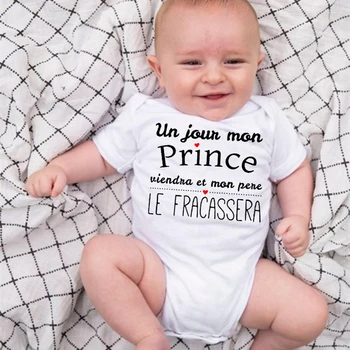 מצחיק תינוק שרק נולד ילד בגדים הנסיך הפעוט בגד גוף תינוק בנים בגדי קיץ, שרוול קצר התינוק סרבלים תינוק מקלחת מתנה