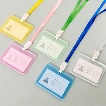סגנון חדש 5 צבע תג העובד כיסוי פלסטיק לעבוד זהות תג תיק עסקים בעל כרטיס האשראי ספר, ציוד משרדי