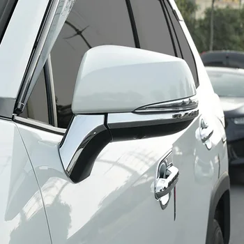 עבור טויוטה RAV4 רב 4 XA50 2019 2020 2021 2022 ABS סיבי פחמן המכונית מראה אחורית צד פסי קישוט כיסוי לקצץ אביזרים