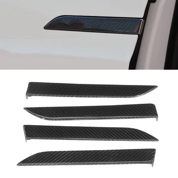 על טסלה, מודל X אביזרים 2014-2019 סיבי פחמן הם חומר ידית הדלת לקצץ מסגרת כיסוי מדבקה לרכב סטיילינג